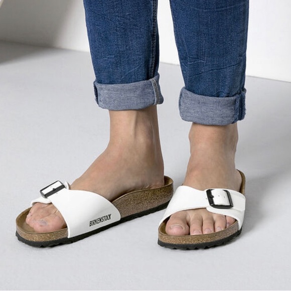 Used, Birkenstock Madrid sandals - glossy white, 37 narrow - Picture 6 of 7